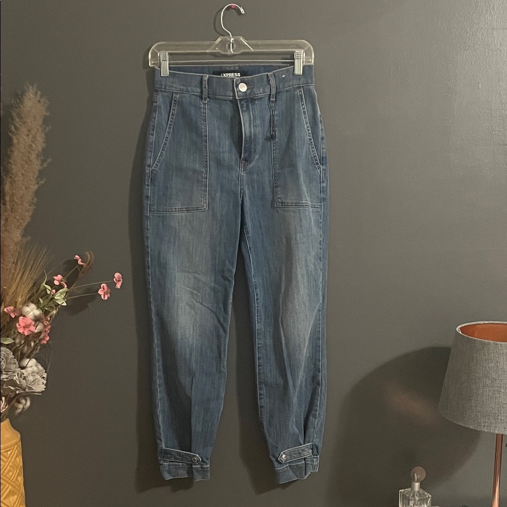 Express Women's Relaxed Blue Boyfriend Jeans Sz 4